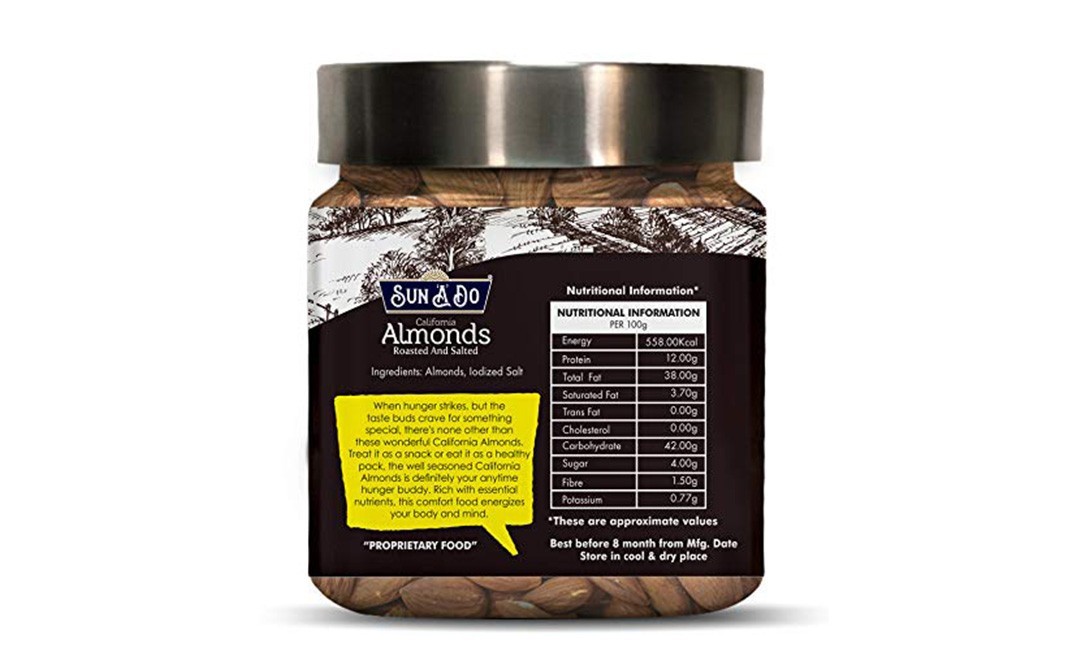 Sun A Do California Almonds Roasted And Salted   Pack  200 grams